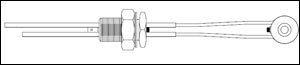 ПОДРОБНАЯ СХЕМА 501-015/L Вакуумный датчик измерения скорости напыления материалов в вакууме, смонтированный на болтовом вакуумном гермовводе диаметром 1 дйюм. Длина от гермоввода до сенсора определяется заказчиком и не может превышать 80 см. Вакуумный кабель соответствующей длины включён в комплект поставки. (чтобы сформировать полный комплект поставки измерительной части (без контроллера), закажите набор с осциллятором и кабелями 500-109)