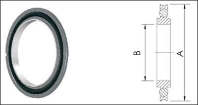 Кольца центрирующие ISO с витоновым уплотнением и алюминиевым разделителем, сталь