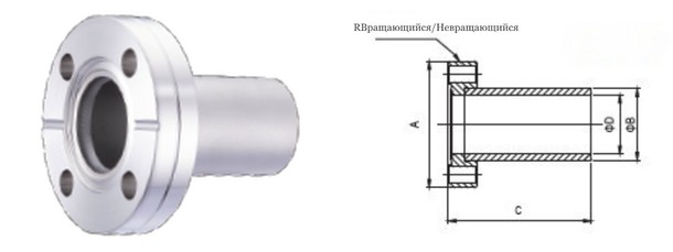 Полуниппели (патрубок с фланцем) CF Полуниппели (патрубок с фланцем) CF